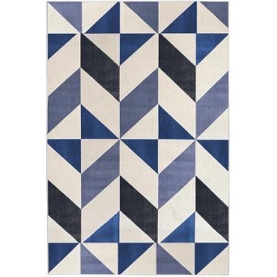 Tapete Para Sala Lyre Azul 1,00x1,50 São Carlos