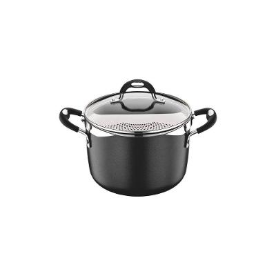Espagueteira Tramontina Mônaco Induction Alumínio Antiaderente Starflon Preto 22 Cm 5,4 L Tramontina