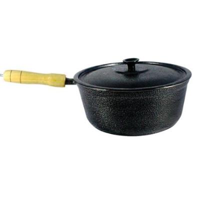 Caçarola Panela de Alumínio Craqueada Cabo de Madeira 28cm