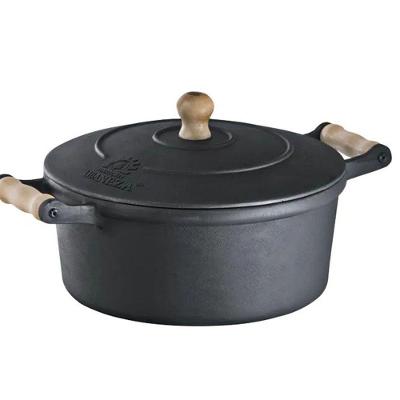 Caçarola Alça de Madeira Tampa de Ferro 7,6 Litros 30cm