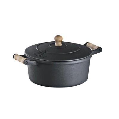 Caçarola Alça Madeira Tampa Ferro 4,1 Litros 24cm