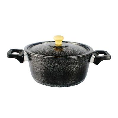 Caçarola Panela Alumínio Craqueada Preta 20cm