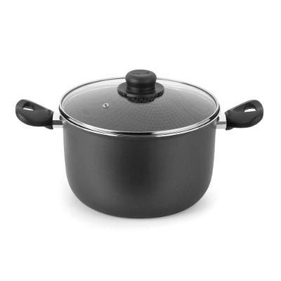 Caldeirão Gourmet Preto 20 Cm 4 L Em Alumínio Com Revestimento Interno Antiaderente Multiflon