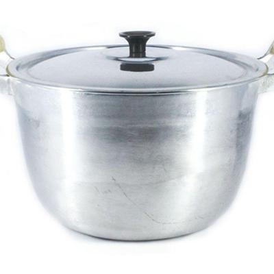 Caldeirão Alumínio Fundido Polido Alça de Madeira 22cm