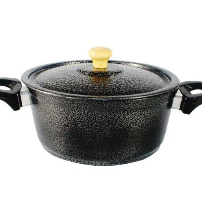 Caçarola de Alumínio Craqueada Alça Baquelite Preta 18cm