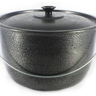 Caldeirão Alumínio Fundido Craqueado Alça Galvanizada 24cm
