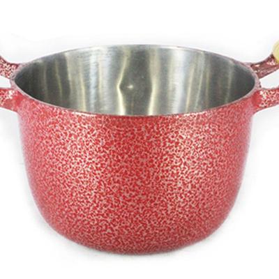 Caldeirão Alumínio Fundido Craqueado Alça de Madeira 16cm