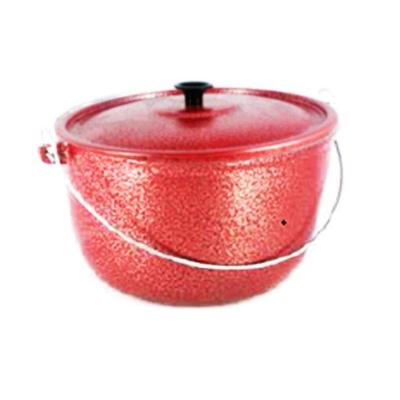 Caldeirão Alumínio Fundido Craqueado Alça Galvanizada 22cm
