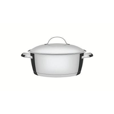 Caçarola Rasa Tramontina Allegra Em Aço Inox Com Fundo Triplo 22 Cm 3,3 L Tramontina.