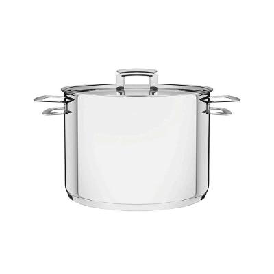 Caldeirão Tramontina Brava Em Aço Inox Fundo Triplo Com Tampa Plana E Alças 24 Cm 7,7 L Tramontina