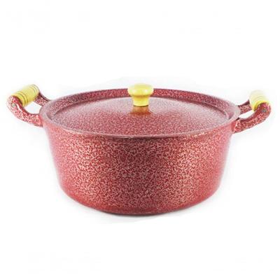 Caçarola Panela Reta Craqueada De Alumínio 18Cm Vermelho