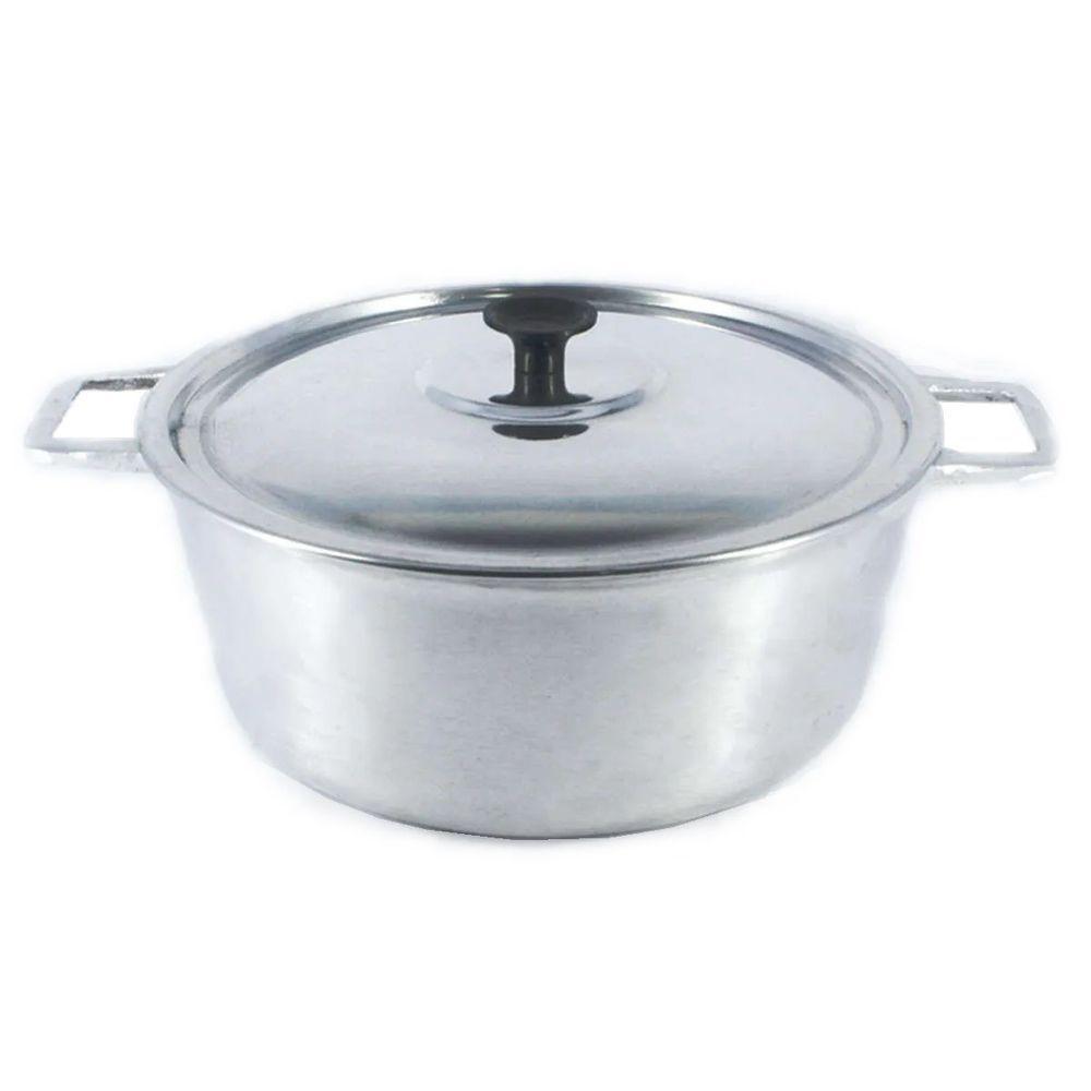 Caçarola Panela Polida Alça Alumínio Fundido Com Tampa 26Cm - 2