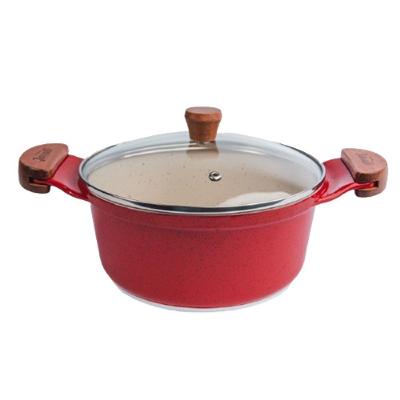 Caçarola Vermelha Antiaderente Marmorizada Javali Am 18Cm