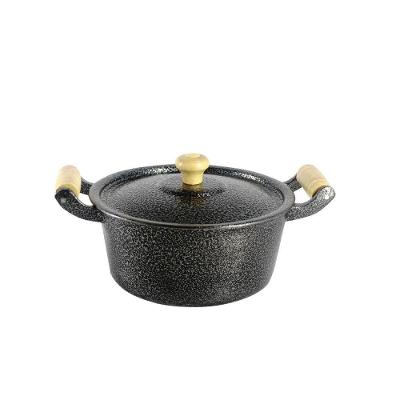 Caçarola Panela Reta Craqueada De Alumínio 34Cm Preto