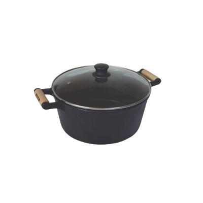 Caçarola De Ferro Fundido 2 Alcas Tampa De Vidro 10,8 Lt