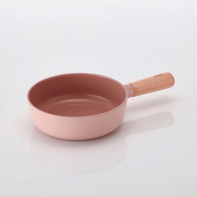 Frigideria Baby Wok Fika Rosa Aluminio Indução, 18Cm/1,0L