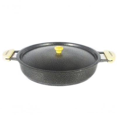 Frigideira Alumínio Craqueada Alça Meia Lua 28Cm Preto