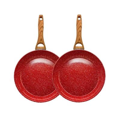 Kit 2 Frigideiras Nano Cerâmica Marmorizada Sem Óleo 22Cm