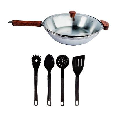 Frigideira Wok Funda Oriental Alumínio Usinado Talher02 28Cm