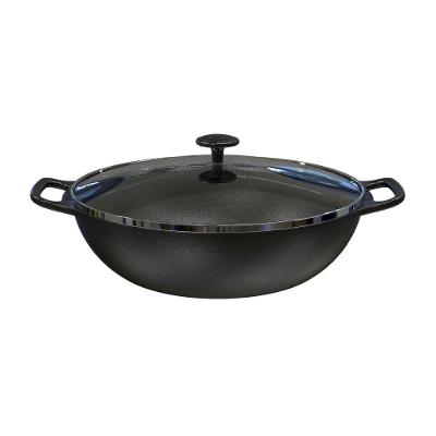 Panela Frigideira Wok 2 Alças De Ferro Fundido Tv Pf 36Cm