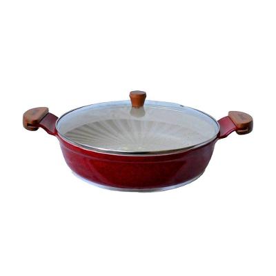 Frigideira Vermelha Antiaderente Marmorizado Javali Am 30cm