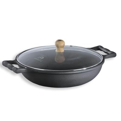 Frigideira Com Alça De Ferro E Tampa De Vidro 2,9 Lts 26 Cm.