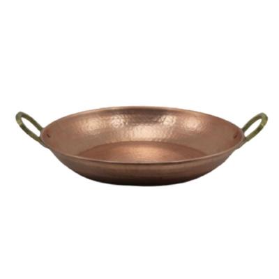 Paella Paeja Em Cobre Puro N04 Com Alças Liga De Bronze 45Cm.