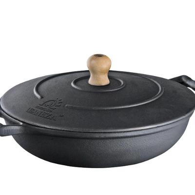 Frigideira com Alça de Ferro e Tampa de Ferro 26Cm