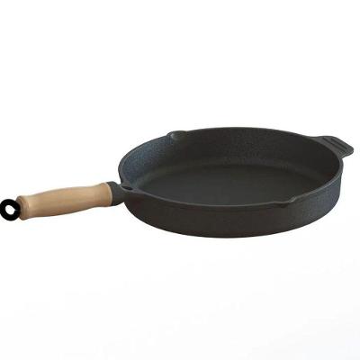Frigideira Ferro Fundido Sem Tampa Cabo Madeira 26cm