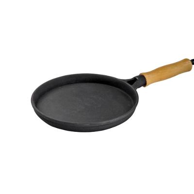 Frigideira Ferro Cabo Madeira para Tapioca ou Omelete 18cm