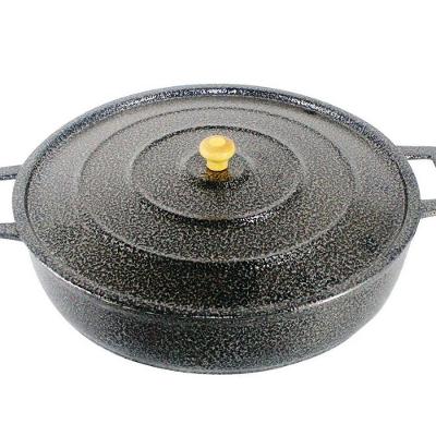 Frigideira Alça de Alumínio Fundido Craqueada Preta 28cm