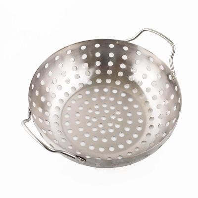 Panela Wok Grelha Inox Churrasqueira Legumes Peixe Prana