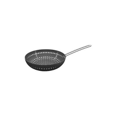 Grelha Wok Furada Tramontina Churrasco Em Alumínio Anodizado Com Cabo 26 Cm Tramontina