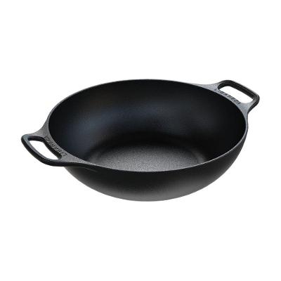 Panela Frigideira Wok 2 Alças Ferro Fundido 36cm Sem Tampa.