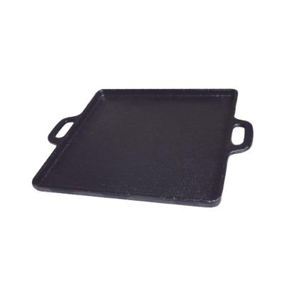 Bifeteira De Ferro Fundido Lisa Quadrada Alça Ferro 20Cm