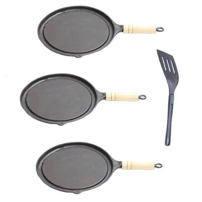 Kit 3 Bifeteiras Antiaderente Redonda Lisa 22Cm Com Espátula