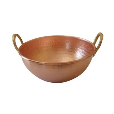 Tacho de Cobre Puro de 30 Litros 54cm Diâmetro Marrom