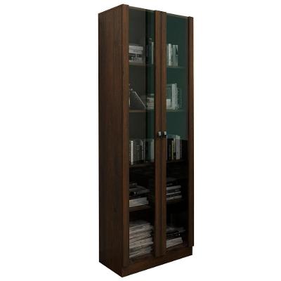 Armario Para Escritorio 2 Portas De Vidro Me4115 Rustico Tecno Mobili Rustico