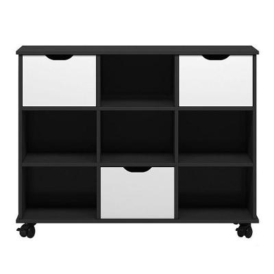 Nicho Organizador Com Rodízios Toys 3 Gavetas Q01 Preto/branco - Mpozenato