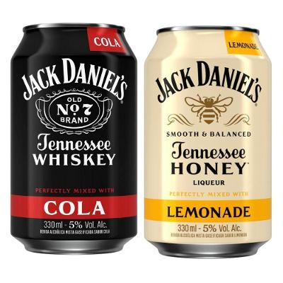 Kit 2 Jack Daniel's Lata Pronto Beber Cola & Honey - 330ml