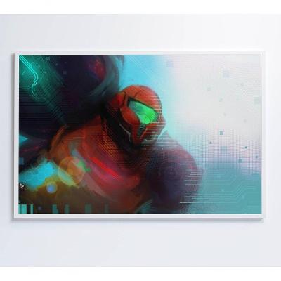 Quadro Jogo Super Metroid 90x60 Cm Tecido Canvas