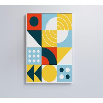 Quadro Geométrico Colorido 2 80x120 Cm Vidro Impresso