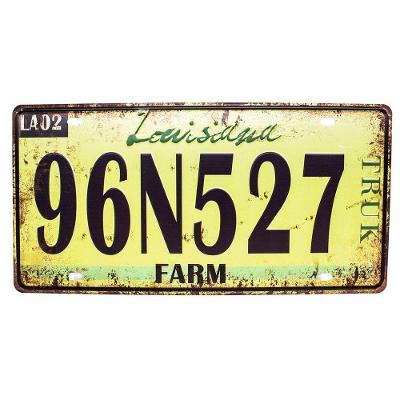 Placa de Carro Antiga Decorativa Luisiana Lorben GT414-31