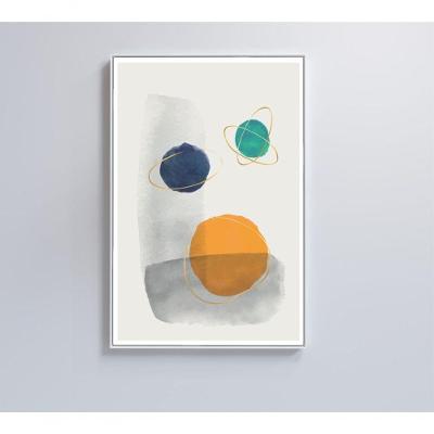 Quadro Abstrato Círculos 3 40x60 Cm Vidro Impresso