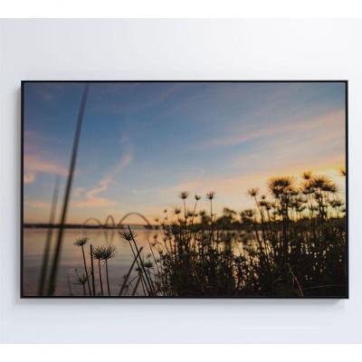 Quadro Por Do Sol Ponte Jk 90x60 Cm Tecido Canvas