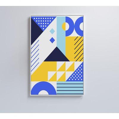 Quadro Geométrico Colorido 1 40x60 Cm Vidro Impresso