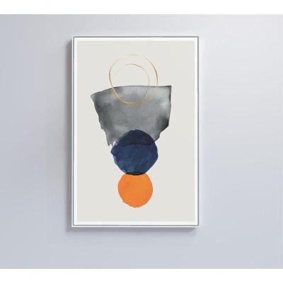 Quadro Abstrato Círculos 80x120 Cm Vidro Impresso