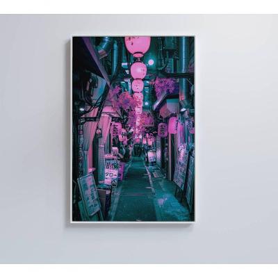Quadro Viela Japão 60x90 Cm Vidro Impresso