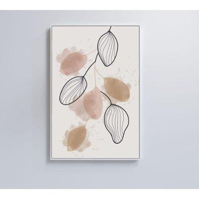 Quadro Abstrato Folhas 120x80 Cm Tecido Canvas