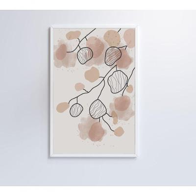 Quadro Abstrato Folhas 3 60x40 Cm Vidro Impresso